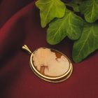 Image 2 of Antique gold pendant with cameo