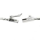 Image 7 of White gold necklace with pearl and diamond; 0.05 ct. | 44 cm