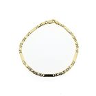Image 3 of Gold closed Figaro link bracelet