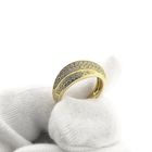 Image 7 of Gold pavé ring with diamonds; approx. 0.38 ct.