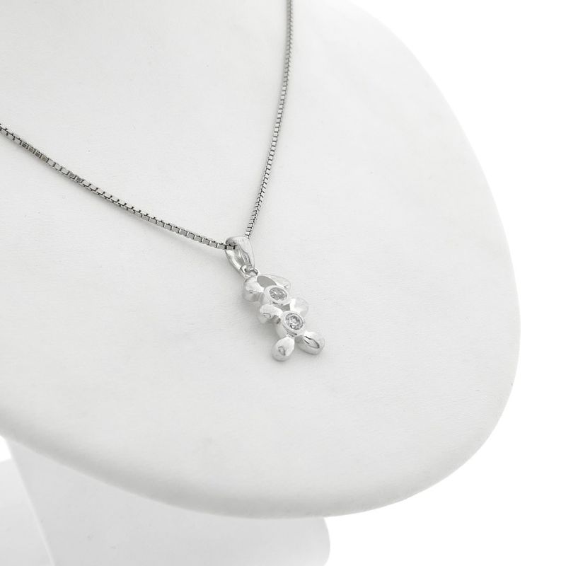 Image 6 of Silver abstract pendant of mini mouse with zirconia