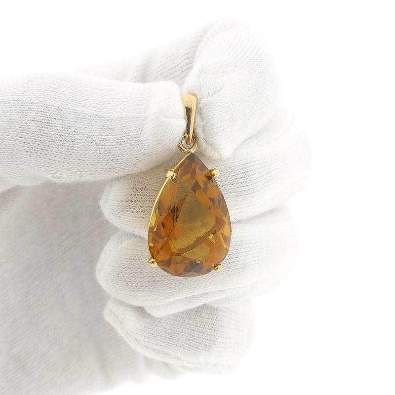 Image 9 of Gold pendant with citrine