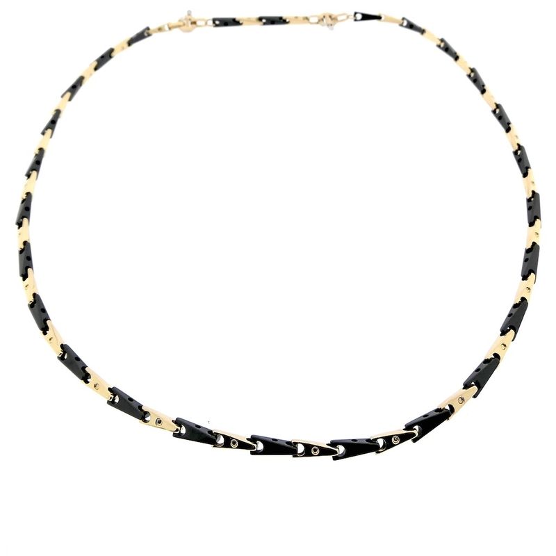 Image 9 of 18 ct. Rose gold chain; Baraka - Cyborg Ceramic | 57 cm