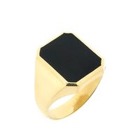 Gold Seal Ring with Onyx