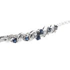 Image 8 of White Gold Cardano Link Bracelet with Sapphire & Diamonds