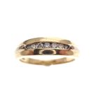 Image 2 of Gold ring with diamonds; 0.06 ct.