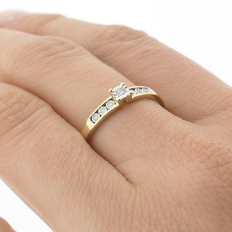 Image 8 of Gold ring with diamond | 0.27 ct.