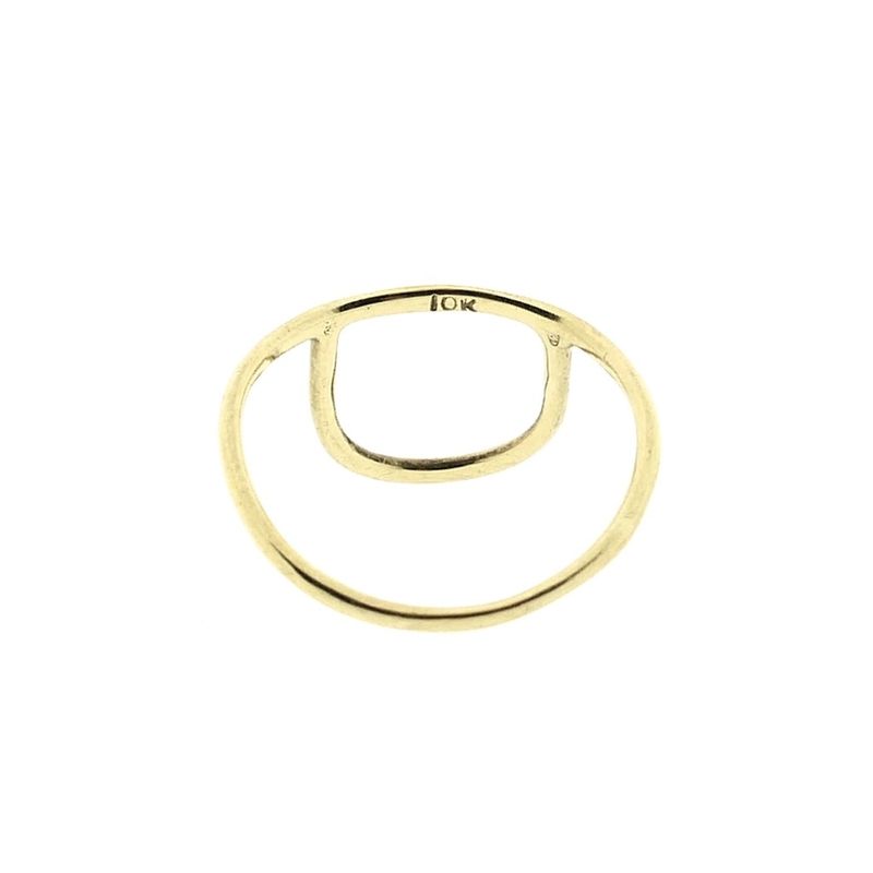 Image 4 of Gold ring with semicircle