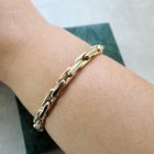 Image 4 of 18K Two-tone gold solid link bracelet | 21 cm