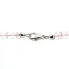 Image 4 of Rose quartz bead necklace with white gold clasp | 51 cm