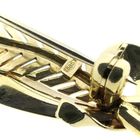 Image 4 of Vintage gold brooch of a feather