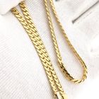 Afbeelding 8 van Gouden platte gourmetschakel ketting 