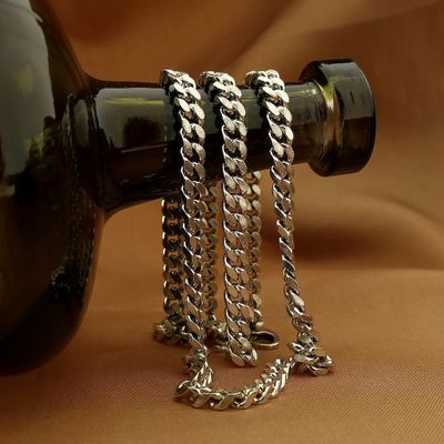 Image 2 of Silver gourmet link necklace | 51 cm