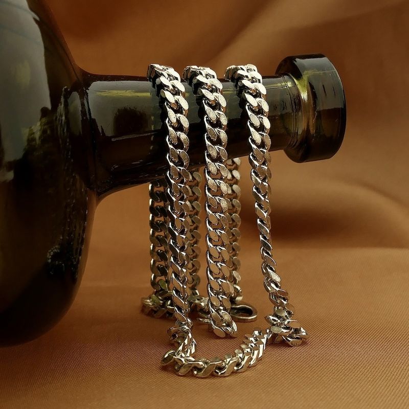 Image 2 of Silver gourmet link necklace | 51 cm