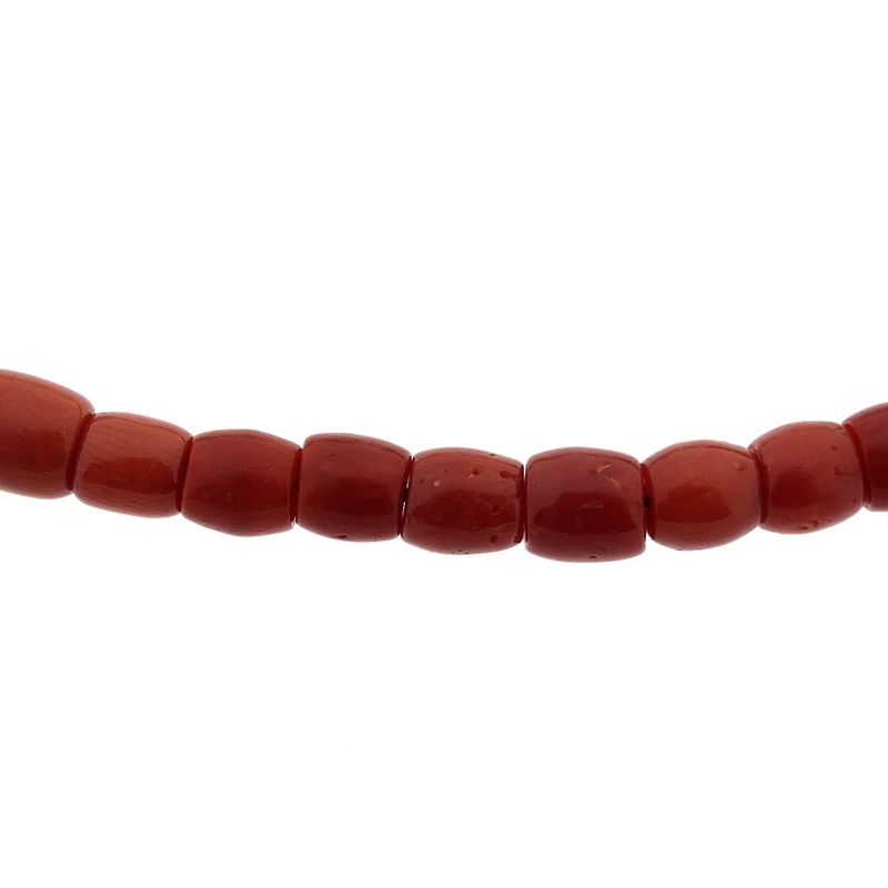 Image 5 of Blood Coral Bracelet with Gold Clasp