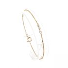Image 1 of Golden Venetian link bracelet with pearl | 18 cm