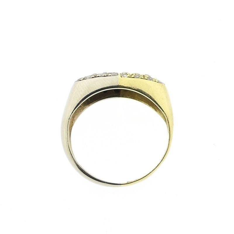 Image 5 of Two-tone gold ring with 0.30 ct diamond.