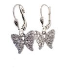 Image 2 of Silver butterfly earrings with zirconia