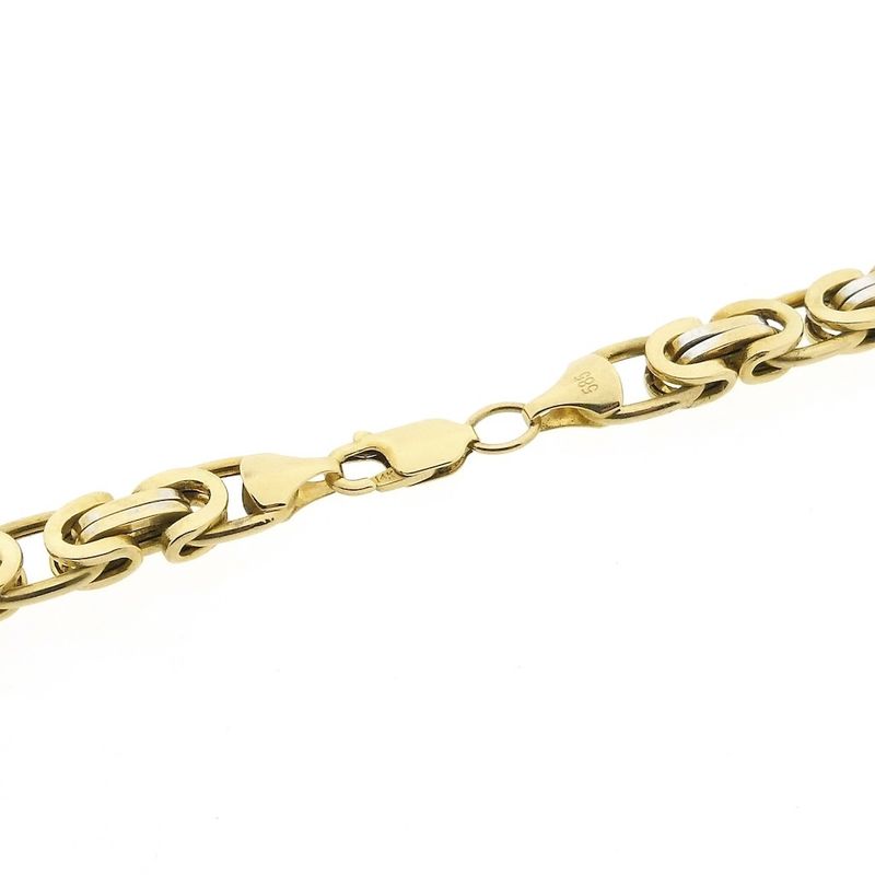 Image 3 of Two-tone flat gold king chain | 66.5 cm (2nd payment IN3)