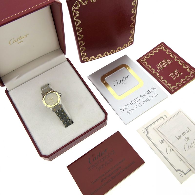 Image 4 of Cartier Santos Octagon Automatic; 18k gold/steel women's watch