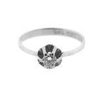 Image 5 of White gold solitaire ring with diamond | 0.15 ct.