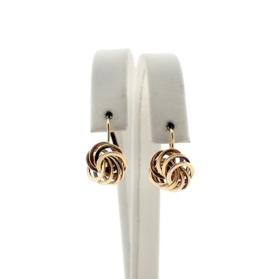 Gold stud earrings with rings Image 1 of Gold stud earrings with rings