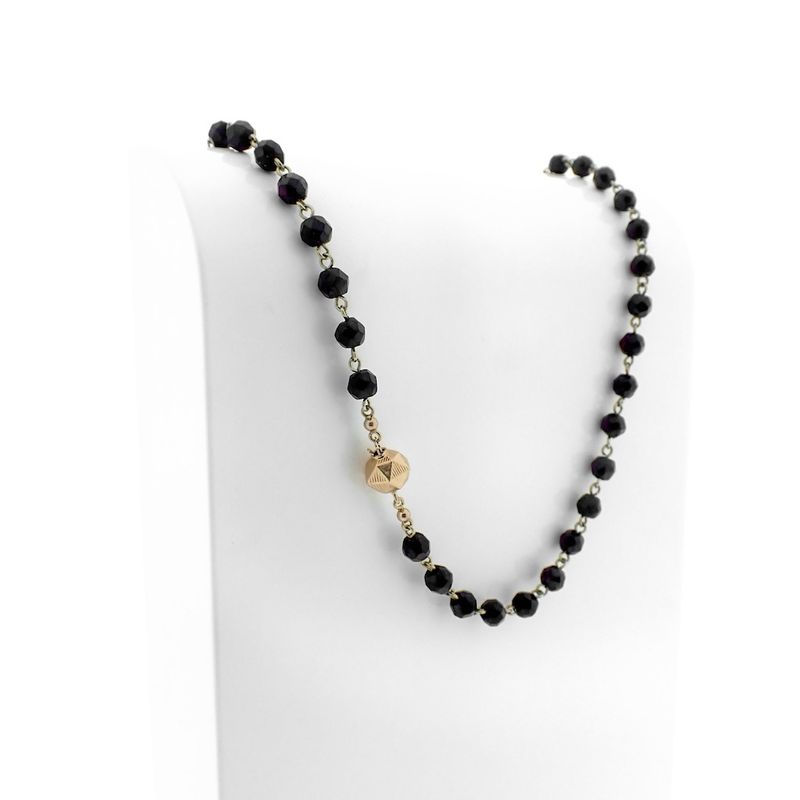 Image 6 of Garnet necklace with gold paston clasp; Antique/vintage | 47.5 cm