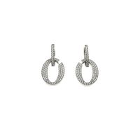 White gold earrings with diamonds; 1.58 ct.