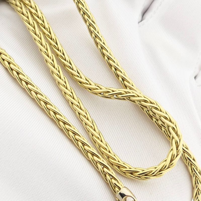 Image 9 of Gold square foxtail link chain