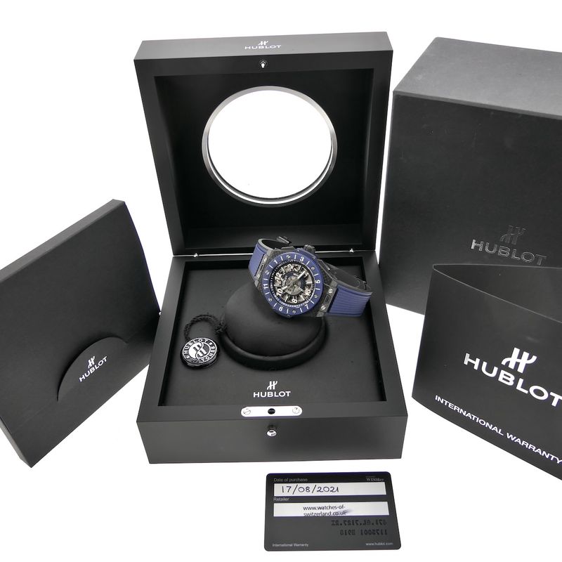 Image 4 of Hublot Big Bang Unico GMT Carbon Blue Ceramic 471.QL.7127.RX; Automatic men's watch