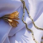 Image 9 of Gold bamboo link chain