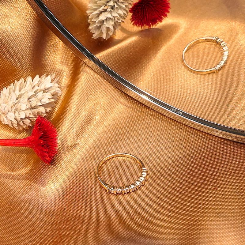 Image 2 of Gold ring with diamonds | 0.035 ct.