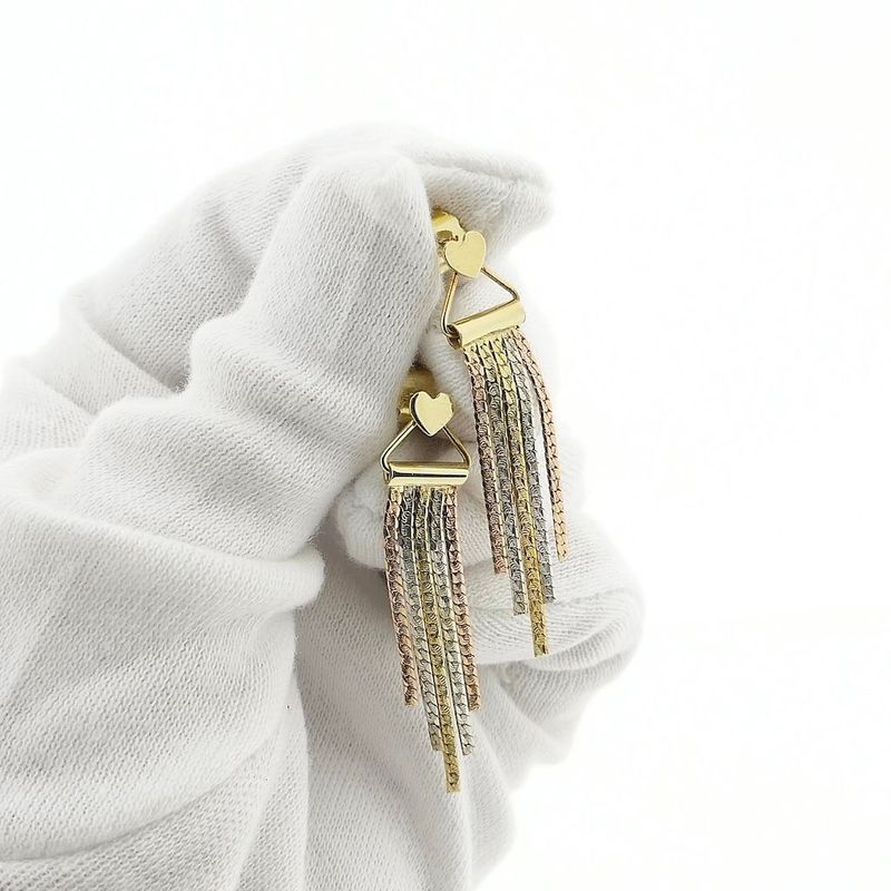 Image 6 of Ticolor gold earrings