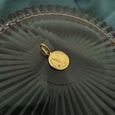 Image 2 of 18K Vintage Gold Padre Pio Pendant