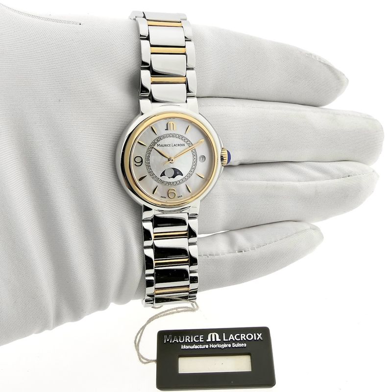 Image 9 of Maurice Lacroix Fiaba FA1084; Bi-color women's watch with diamonds and moon phase