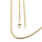 Afbeelding 1 van Gouden platte gourmetschakel ketting 