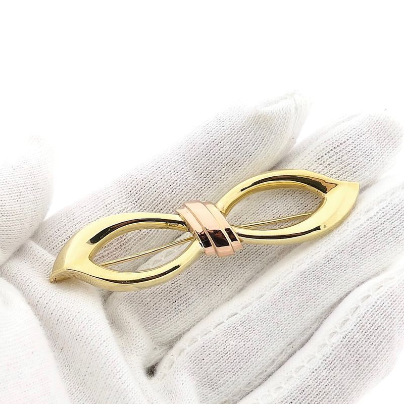 Afbeelding 9 van Bicolor gouden broche