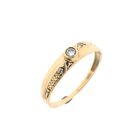 Image 1 of 14k Gold Zirconia Ring; Size 17