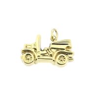 Gold pendant of a vintage car