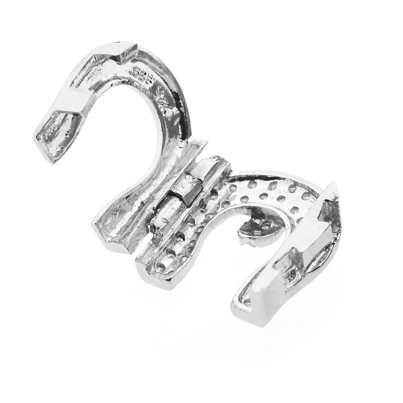 Image 7 of Steel Flex bracelet with white gold charm and diamond | 0.20 ct.