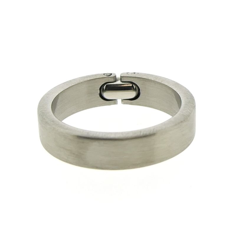 Image 3 of Pequignet two-tone steel ring with yellow gold
