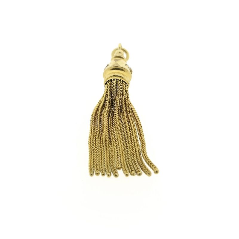 Image 7 of Antique gold pendant with tassels