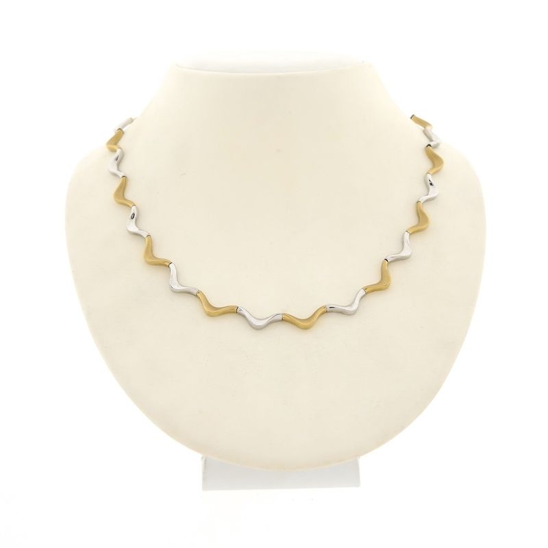 Image 1 of Two-tone gold fantasy link necklace