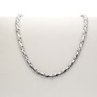 Image 1 of White gold fantasy link necklace | 41 cm
