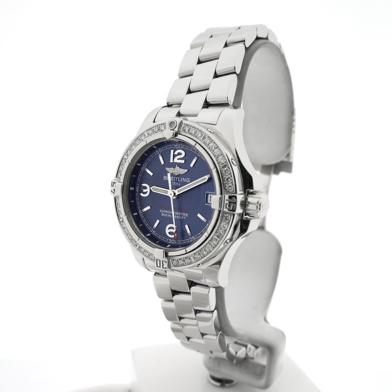 Image 2 of Breitling Colt Oceane 'Diamonds' A77380; Women's watch with diamond bezel