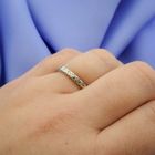 Image 6 of White gold alliance ring with diamonds; 0.50 ct.