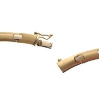 Two-tone gold matte fantasy link necklace