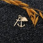 Image 2 of Gold pendant; Faith, hope, and love.