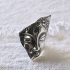 Image 3 of Silver ring with shard of face