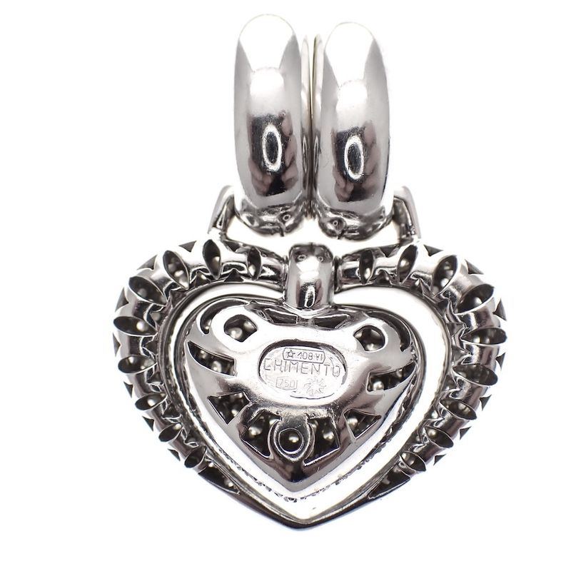 Image 6 of 18-karat white gold heart pendant; Chimento | 3.24 ct. diamond